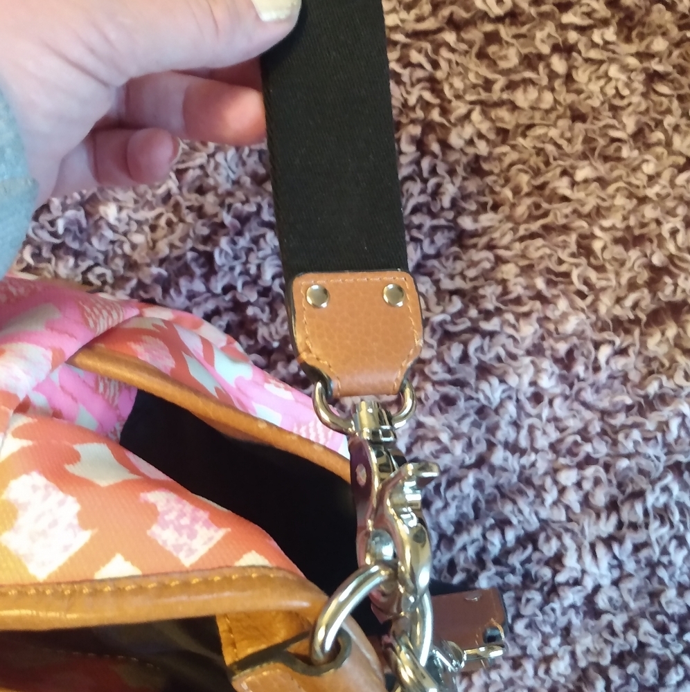 Rebecca Minkoff orange & pink diaper bag 🚼🍼 - Picture 3 of 7